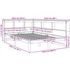 vidaXL S&auml;ng med bokhylla utan madrass 120x200 cm massiv furu