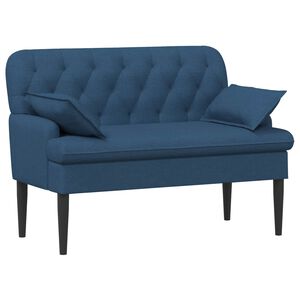 vidaXL Loveseat med knapprapport Bl&aring; 111 x 68 x 80 cm Tyg