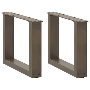 vidaXL Soffbordsben U-formade 2 st naturst&aring;l 30x(30-31) cm st&aring;l