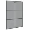 vidaXL Walk-in Duschv&auml;gg Svart 140 x 195 cm h&auml;rdat glas