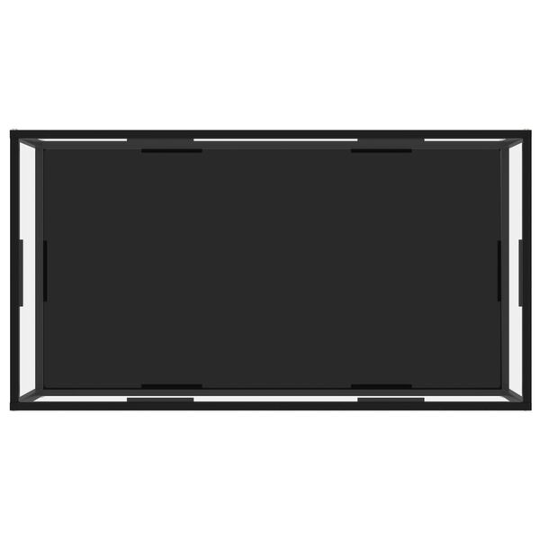 vidaXL Soffbord transparent och svart 120x60x35 cm h&auml;rdat glas