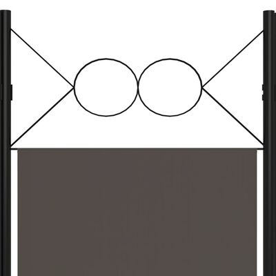 vidaXL Rumsavdelare 4 paneler antracit 160x180 cm