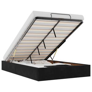 vidaXL Ottoman s&auml;ngram utan madrass svart 120x200 cm sammet