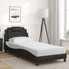 vidaXL Bed "Viana" with Mattress Black 80x200 cm Faux Leather