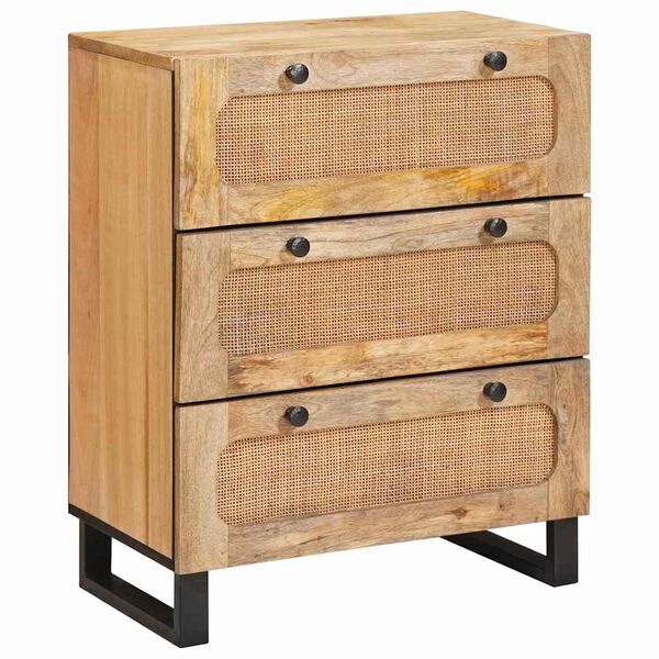vidaXL Sideboard Brun 60 x 33 x 75 cm Massivt mangotr&auml;
