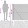 vidaXL St&auml;ngselstolpe Gr&aring; 10 x 1,4 m (12 x 12 mm n&auml;t) St&aring;l och PVC