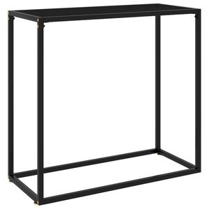 vidaXL Konsolbord svart 80x35x75 cm h&auml;rdat glas