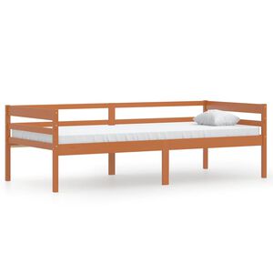 vidaXL S&auml;ngram utan madrass honungsbrun massiv furu 90x200 cm