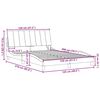 vidaXL Bed Frame without Mattress "Hanko" Taupe 120x200cm Fabric