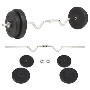 vidaXL Skivst&aring;ng set 30 kg