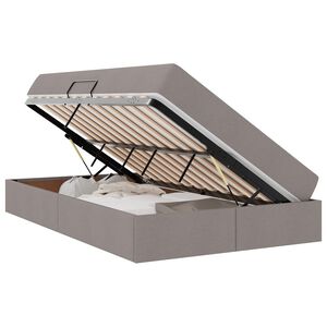 vidaXL F&ouml;rvaringss&auml;ng med madrass Taupe 120 x 200 cm Polyester