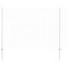 vidaXL Euro Staket med St&ouml;d 10 x 1,5 m Galvaniserat st&aring;l Silver Mesh