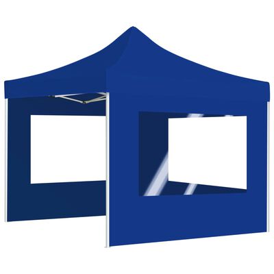 vidaXL Hopfällbart partytält med väggar aluminium 2x2 m blå
