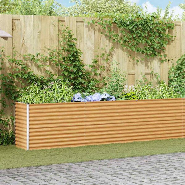 vidaXL Upph&ouml;jd odlingsl&aring;da Ljusbrun 485 x 50 x 68 cm Galvaniserat St&aring;l