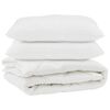 vidaXL Dunt&auml;cke med kudde 3 st Vit Mikrofiber