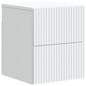 vidaXL V&auml;ggmonterat S&auml;ngbord Vit 33 x 34,5 x 40 cm Konstruerat tr&auml;