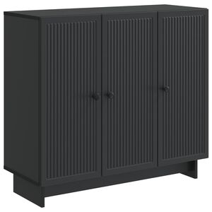 vidaXL Sideboard Svart 89 x 34,5 x 80 cm Konstruerat tr&auml;