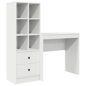 vidaXL Skrivbord Vit 125,5 x 40 x 127 cm 2 st
