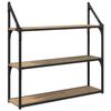 vidaXL V&auml;gg hylla V&auml;ggmonterat Artisan Ek 80 x 21 x 78,5 cm