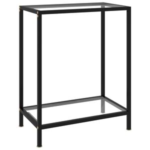 vidaXL Konsolbord transparent 60x35x75 cm h&auml;rdat glas