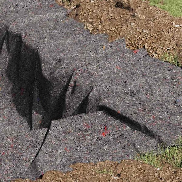 vidaXL Poolfleece Grå 1 x 25 m Polyester och bomull