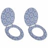 vidaXL Toalettsitsar med lock 2 st MDF porslin