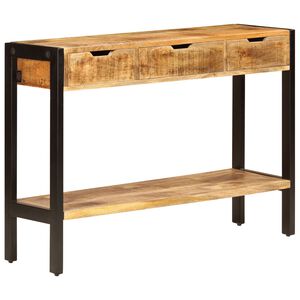 vidaXL Sk&auml;nk med 3 l&aring;dor 110x35x75 cm massivt mangotr&auml;