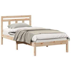 vidaXL S&auml;ngram Brun 80 x 200 cm Massiv furu