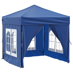 vidaXL Hopf&auml;llbart partyt&auml;lt med sidov&auml;ggar bl&aring; 2x2 m
