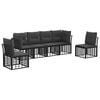 vidaXL Utomhussoffset Svart Polyester