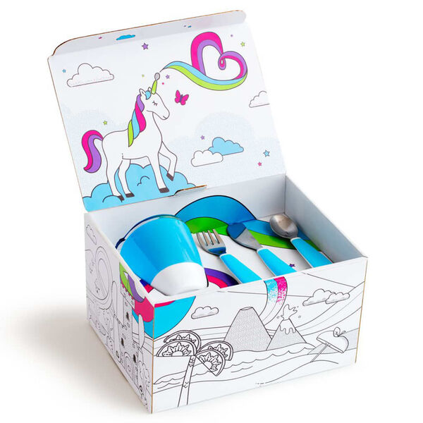 Munchkin Matservis 7 delar Color Me Hungry bl&aring;