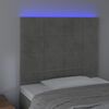 vidaXL S&auml;nggavel LED ljusgr&aring; 80x5x118/128 cm sammet