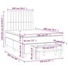 vidaXL Rams&auml;ng med madrass m&ouml;rkbl&aring; 120x200 cm sammet