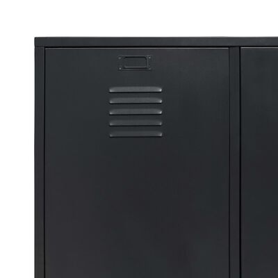vidaXL Garderob industriell stil metall 90x40x180 cm svart