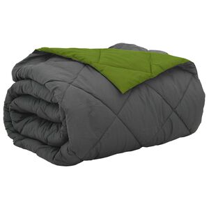 vidaXL Sommar Duvet 200 x 200 cm Sommar 200 gsm Gr&ouml;n och Antracit