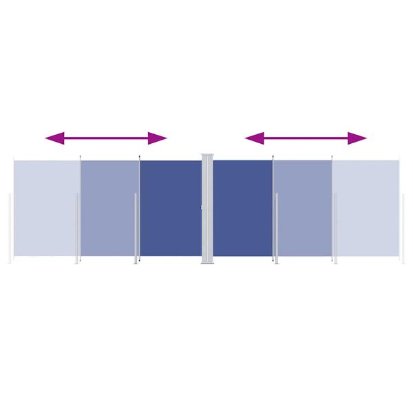 vidaXL Inf&auml;llbar sidomarkis 180x600 cm bl&aring;