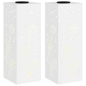 vidaXL Solar LED Stig Ljus 2 st Varmvit 18 x 18 x 50 cm