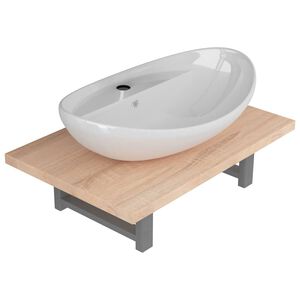 vidaXL Badrumsm&ouml;bler 2 delar keramik ek