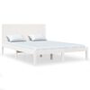 vidaXL S&auml;ngram utan madrass vit 120x200 cm massiv furu