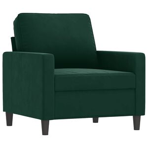 vidaXL F&aring;t&ouml;lj m&ouml;rkgr&ouml;n 60 cm sammet