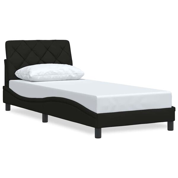 vidaXL Bed Frame without Mattress Black 80x200 cm Fabric