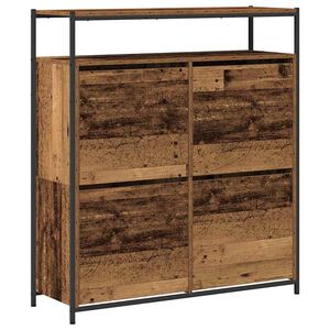 vidaXL Skosk&aring;p 100 x 34 x 112 cm Konstruerat tr&auml; Gammalt tr&auml;