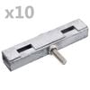 vidaXL Sammankopplare f&ouml;r galler U-form 10 set silver
