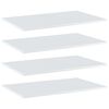 vidaXL Hyllplan 4 st vit h&ouml;gglans 80x50x1,5 cm konstruerat tr&auml;
