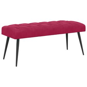 vidaXL B&auml;nk med knappar Vinr&ouml;d 110 x 40 x 46 cm Sammet