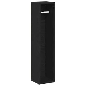 vidaXL Badrumsskåp med rullhållare svart 20,5x20x90 cm