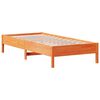 vidaXL S&auml;ngram utan madrass vaxbrun 100x200 cm massiv furu