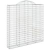 vidaXL Gabion b&aring;gformad 200x30x200/220 cm galvaniserat j&auml;rn