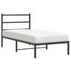 vidaXL S&auml;ngram med huvudgavel metall svart 90x190 cm