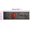 vidaXL Köksmatta maskintvättbar text Cooking 45x150 cm sammet